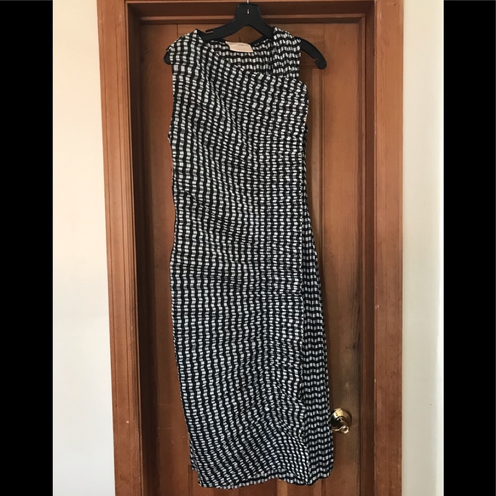 Erika Cavallini Semicouture Optical Checked Dress